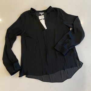 Naked Zebra Black Sheer Blouse